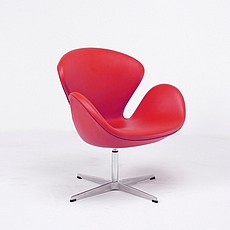 Swan Chair - Premium Red Leather
