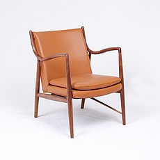Show product details for Chair 45 - Sienna Brown Leather