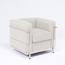 Petite Club Chair - Alpine White Leather