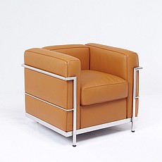 Petite Club Chair - Sienna Brown Leather
