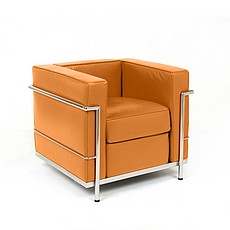 Show product details for Petite Club Chair - Golden Tan Leather