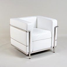 Web Special: Petite Club Chair - Arctic White Leather