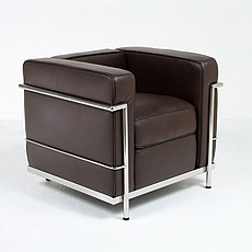 Web Special: Petite Club Chair - Espresso Brown Leather