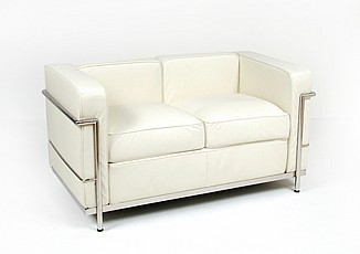 Petite Loveseat - Arctic White Leather