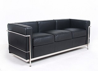 Petite Sofa - Standard Black Leather