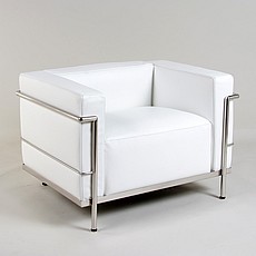 Grande Lounge Chair - Arctic White Leather