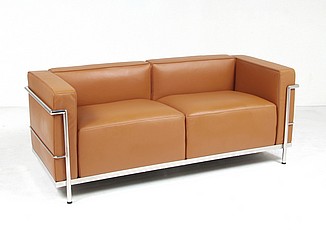 Grande Loveseat Replica - Terra Brown Leather