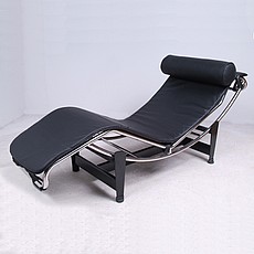Show product details for Corbusier Style: Chaise Lounge Chair - Leather