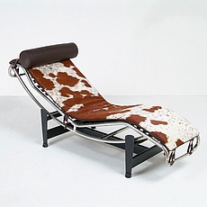 Show product details for Corbusier Style: Chaise Lounge Chair - Pony Hide