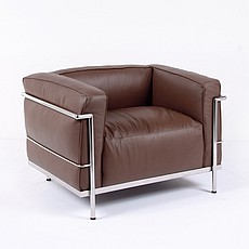 Grande Feather Relaxed Lounge Chair - Java Brown