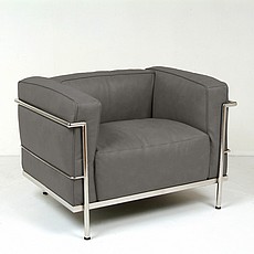 Grande Feather Relaxed Lounge Chair - Charcoal Gray
