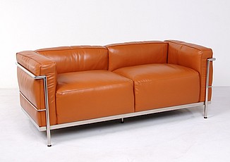 Grande Feather Relaxed Loveseat - Honey Tan Leather