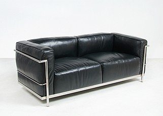 Show product details for Corbusier Style: Grande Feather Relaxed Loveseat