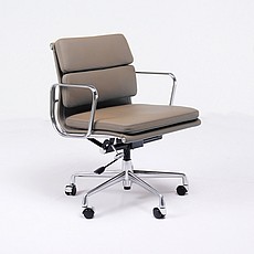 Soft Pad Office Chair - Mid Back - Taupe Leather