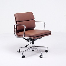Soft Pad Office Chair (Mid Back) - Saddle Brown Leather