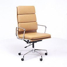 Show product details for Soft Pad Office Chair - High Back - Driftwood Tan Leather