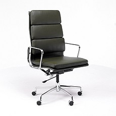Show product details for Soft Pad Office Chair - High Back - Premium Black Leather