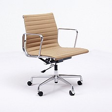 Thin-Pad Office Chair - Mid Back - Driftwood Tan Leather