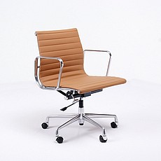 Show product details for Thin Pad Office Chair (Mid Back) - Terra Brown Leather