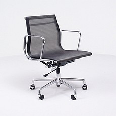 Show product details for Charles Eames Style: Mid-Back Office Chair - Black Mesh