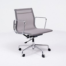 Show product details for Charles Eames Style: Mid-Back Office Chair - Gray Mesh