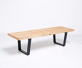 Show product details for George Nelson Slat Bench - 60 inch - Ash Natural
