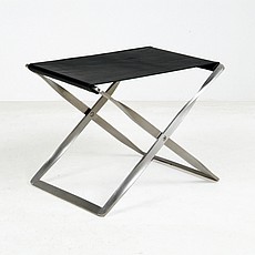 Show product details for Kjaerholm PK91 Folding Stool - Premium Black