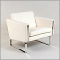 Show product details for JH Lounge Chair - Snowcap White Leather