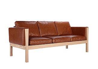 Show product details for Wegner Style: CH-162 Sofa