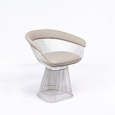 Wire Dining Chair - Sandstone Leather