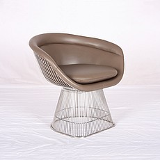 Platner Style: Wire Frame Lounge Chair - Fully Upholstered