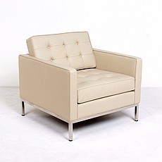 Show product details for Florence Knoll Lounge Chair - Parchment Leather