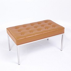 Florence Knoll Style: 36 Inch Bench - Earth Tan Leather