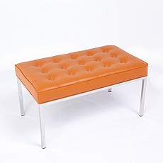Show product details for Clearance: Florence Knoll 36 Inch Bench - Golden Tan Leather - No Buttons
