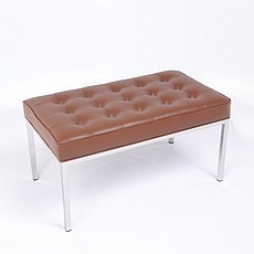 Florence Knoll Style: 36 inch Bench - Leather Cushion