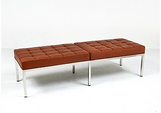 Florence Knoll 60 Inch Bench - Cocoa Brown Leather