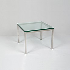 Show product details for Florence Knoll Small Square Side Table - Glass Top