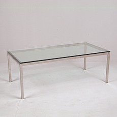 Show product details for Florence Knoll Rectangular Coffee Table - Glass Top