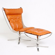 Show product details for Sigurd Ressell Style: Falcon Chair and Ottoman