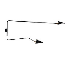 Serge Mouille Style: Double Arm Wall Lamp